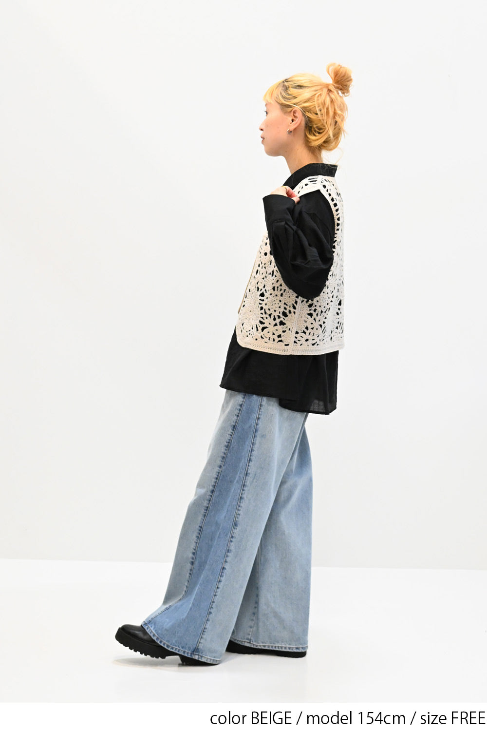 ≪SALE≫【no jean】クロシェ編みニットベスト – HEART MARKET