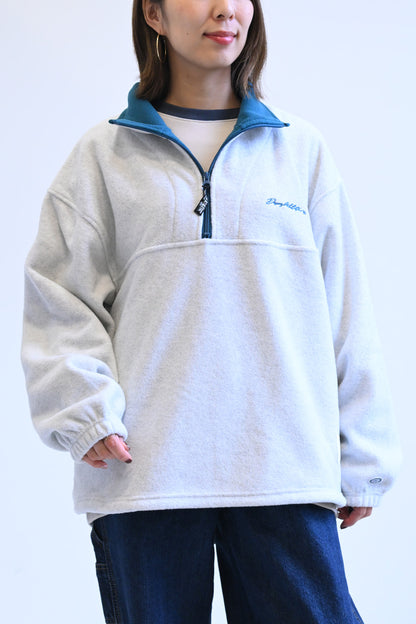 ≪SALE≫【DISCUS】Fleece Piping Color Block Half Zip Pullover