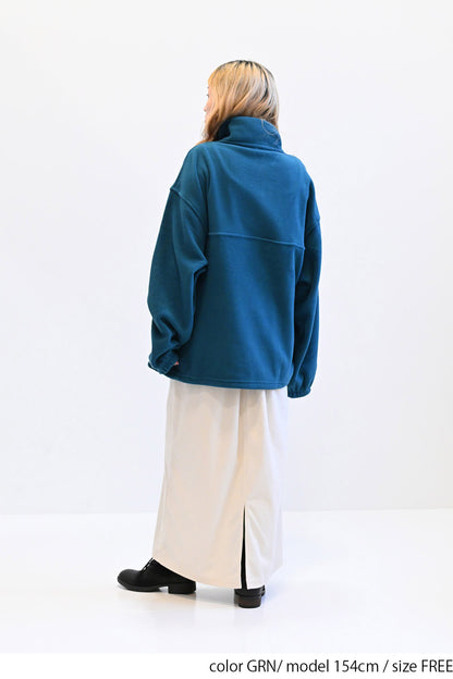 ≪SALE≫【DISCUS】Fleece Piping Color Block Half Zip Pullover