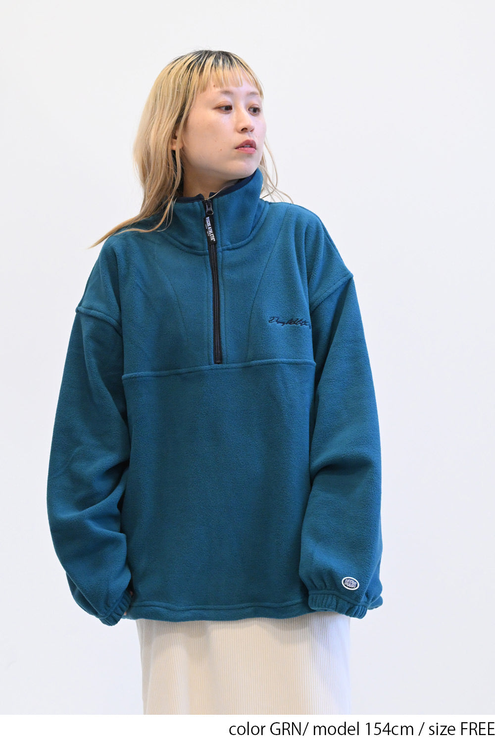 ≪SALE≫【DISCUS】Fleece Piping Color Block Half Zip Pullover