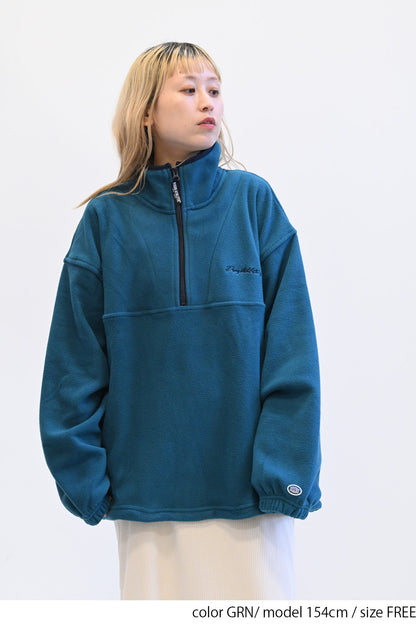 ≪SALE≫【DISCUS】Fleece Piping Color Block Half Zip Pullover