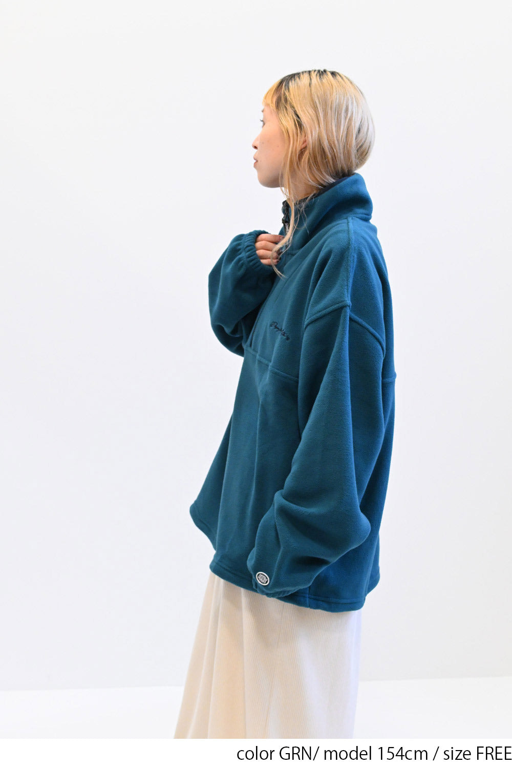 ≪SALE≫【DISCUS】Fleece Piping Color Block Half Zip Pullover