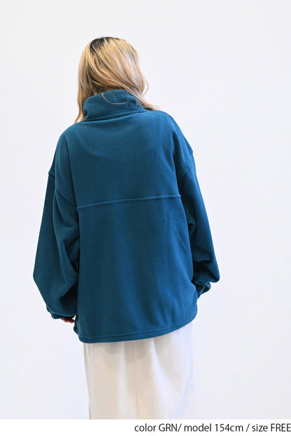 ≪SALE≫【DISCUS】Fleece Piping Color Block Half Zip Pullover