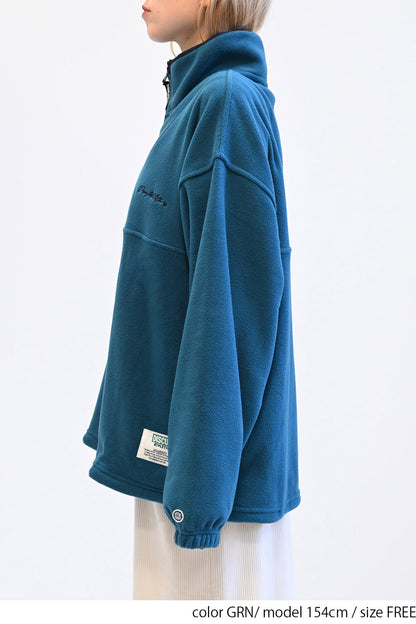 ≪SALE≫【DISCUS】Fleece Piping Color Block Half Zip Pullover