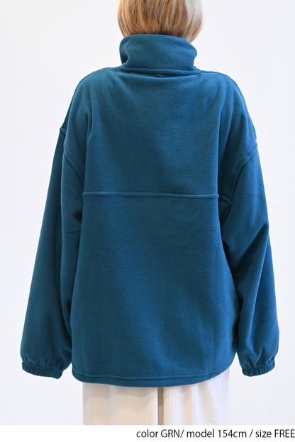 ≪SALE≫【DISCUS】Fleece Piping Color Block Half Zip Pullover