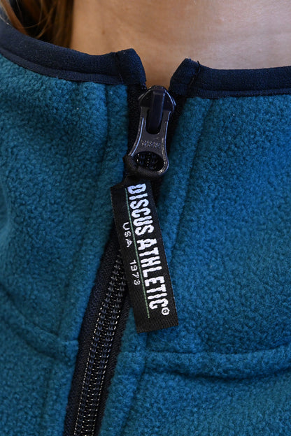 ≪SALE≫【DISCUS】Fleece Piping Color Block Half Zip Pullover