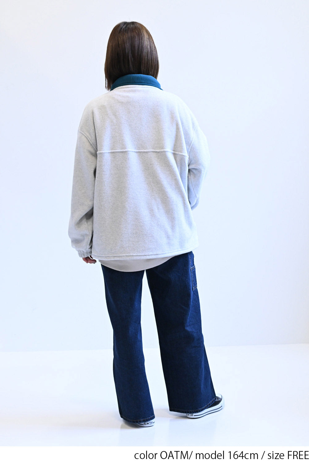 ≪SALE≫【DISCUS】Fleece Piping Color Block Half Zip Pullover