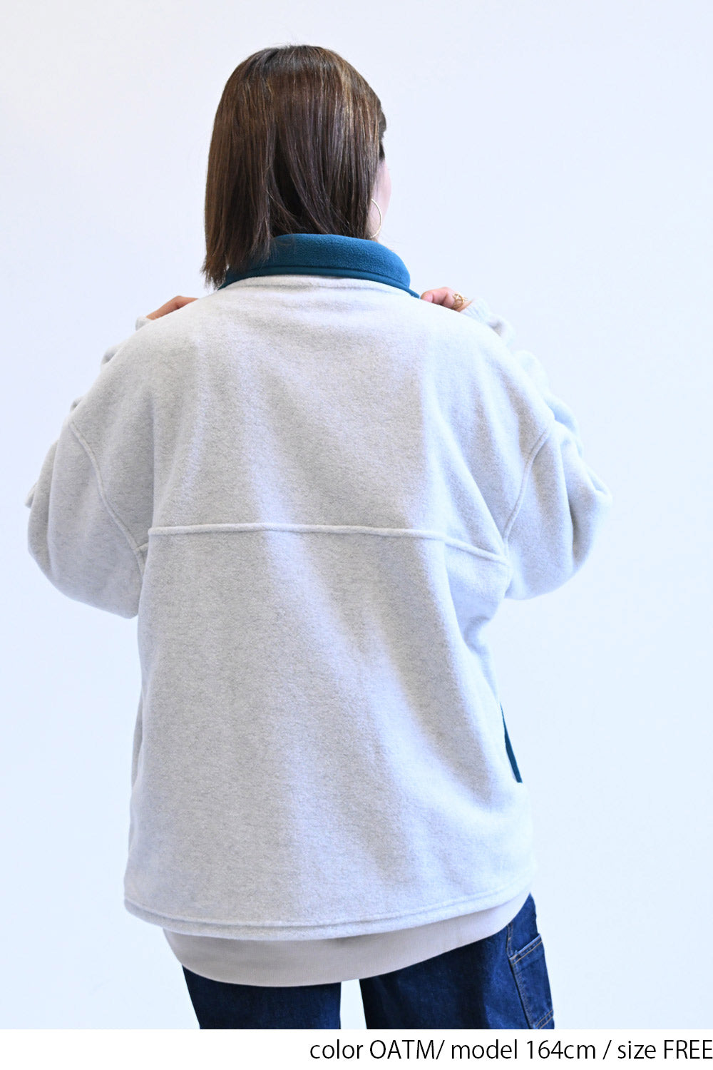 ≪SALE≫【DISCUS】Fleece Piping Color Block Half Zip Pullover