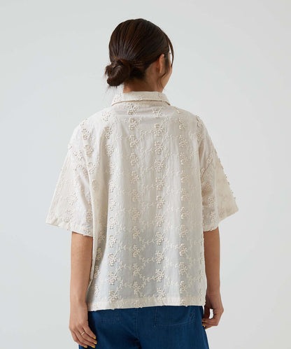 Flower Half-Sleeve Shirt