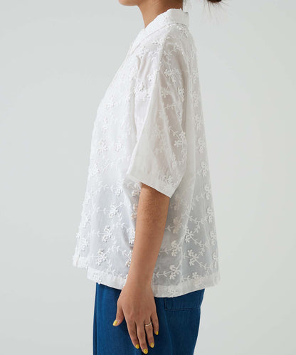 Flower Half-Sleeve Shirt