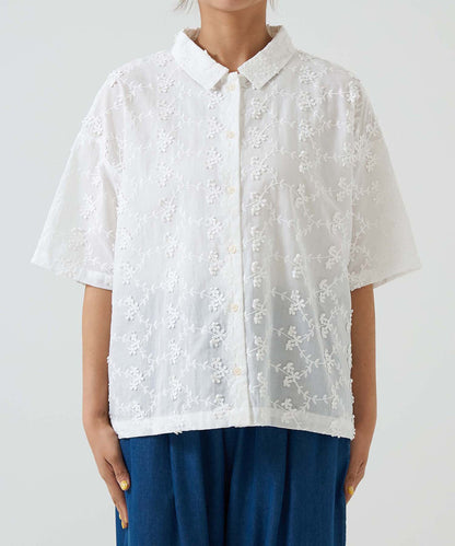 Flower Half-Sleeve Shirt