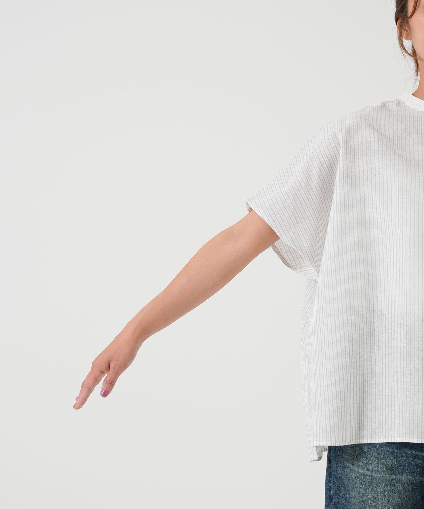 Cotton-linen short-sleeve shirt
