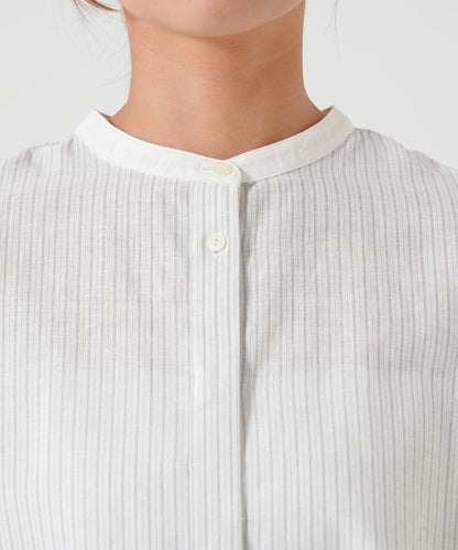 Cotton-linen short-sleeve shirt