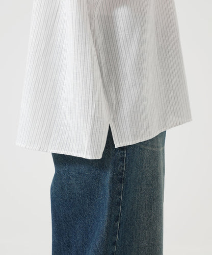 Cotton-linen short-sleeve shirt