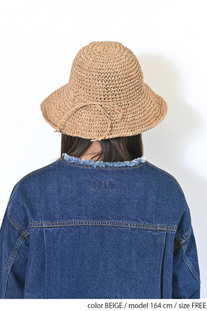 シンプル細編みペーパーハット