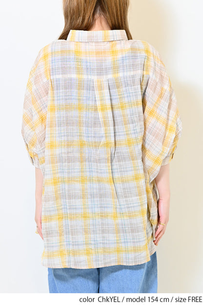 ≪SALE≫ Dolman Check Shirt