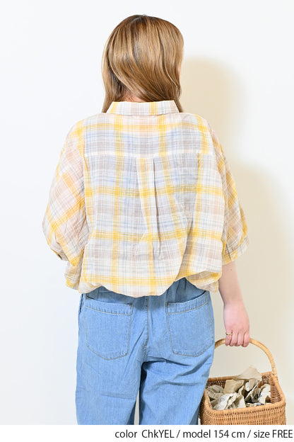 ≪SALE≫ Dolman Check Shirt