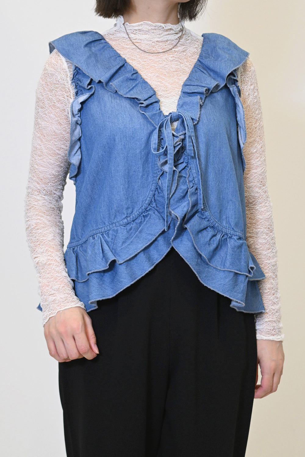 デニムフリルベスト – HEART MARKET