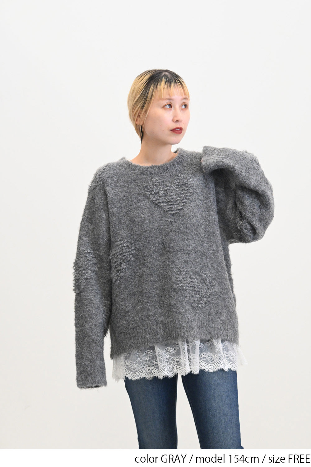 ≪SALE≫ Heart Jacquard Pullover