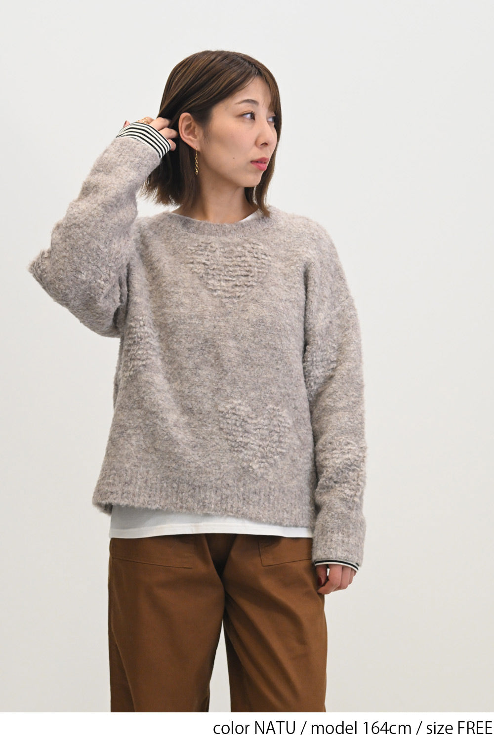 ≪SALE≫ Heart Jacquard Pullover