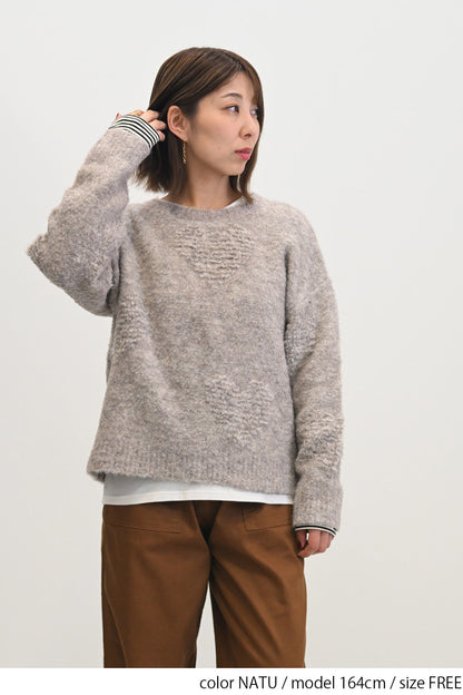 ≪SALE≫ Heart Jacquard Pullover