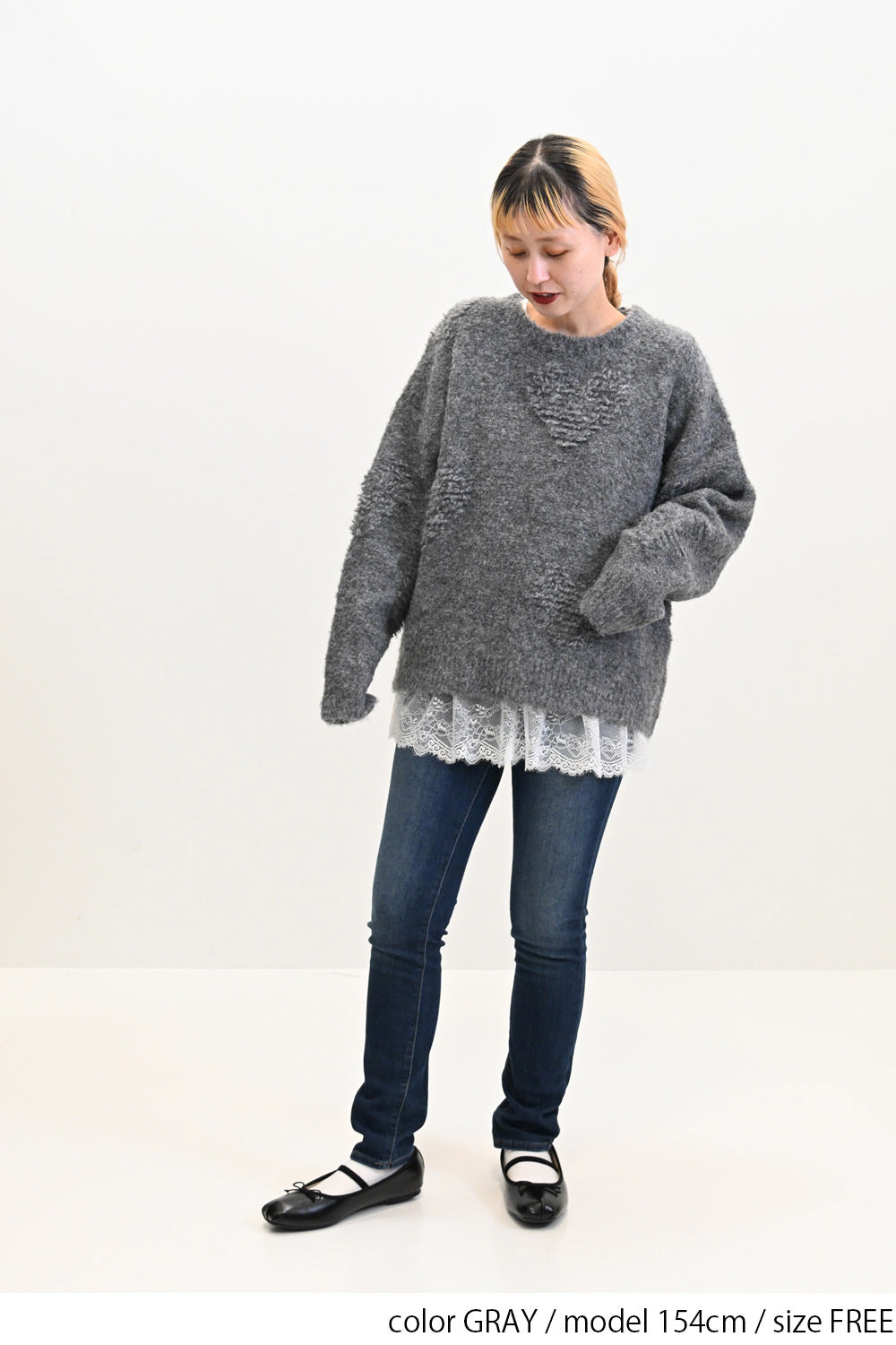 ≪SALE≫ Heart Jacquard Pullover