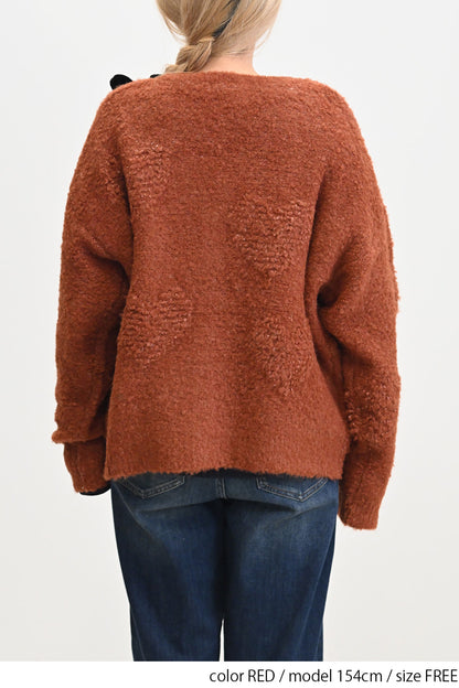 ≪SALE≫Heart Jacquard Cardigan