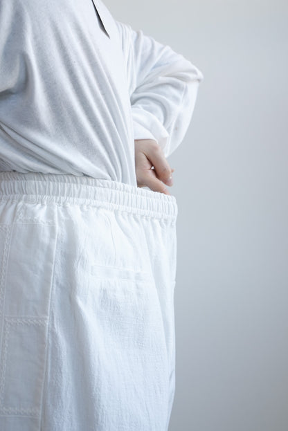 Side Lace Embroidered Wide Pants