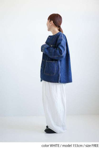 Side Lace Embroidered Wide Pants