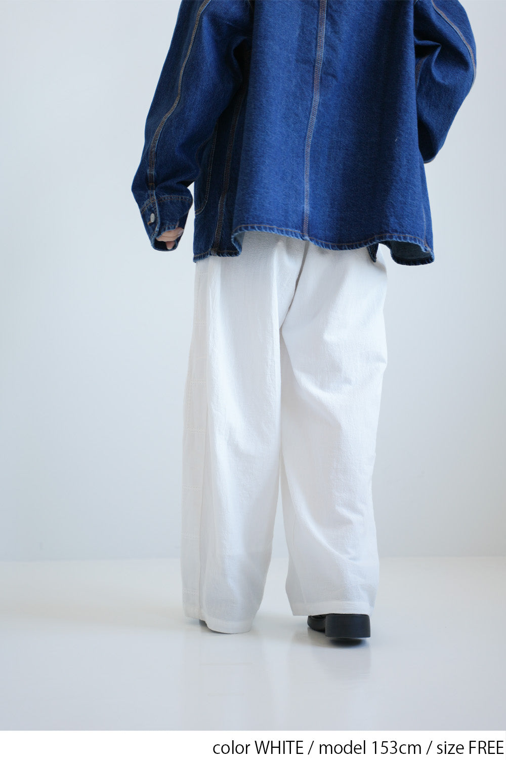 Side Lace Embroidered Wide Pants