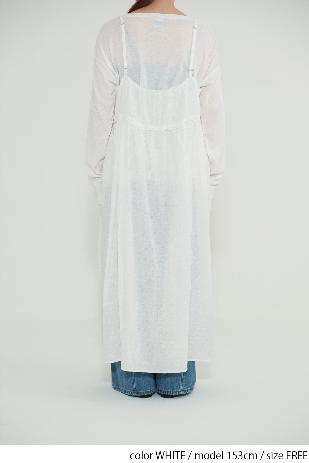 レース刺繍キャミワンピース