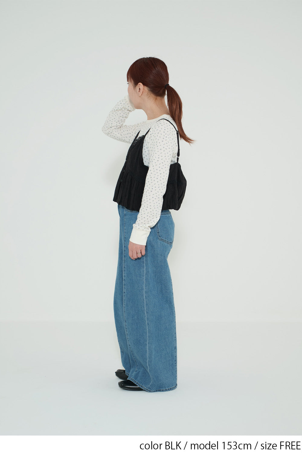レース刺繍バルーンビスチェ