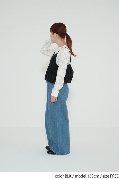 レース刺繍バルーンビスチェ
