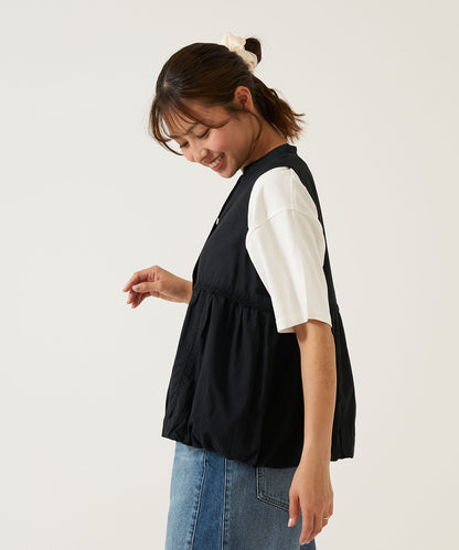 Balloon hem vest