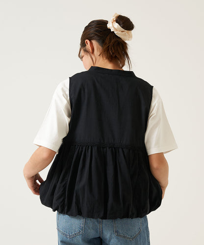Balloon hem vest
