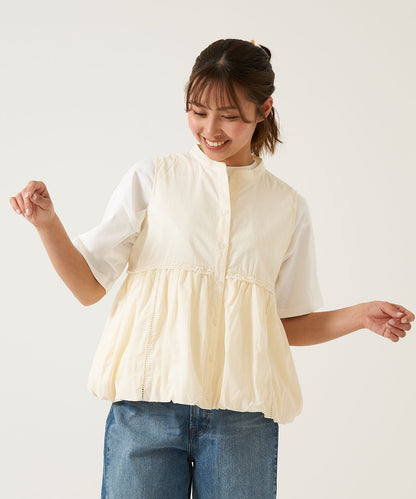 Balloon hem vest