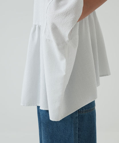 ★《Scheduled to arrive April 28》Gathered panel pullover