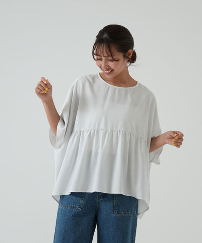 ★《Scheduled to arrive April 28》Gathered panel pullover