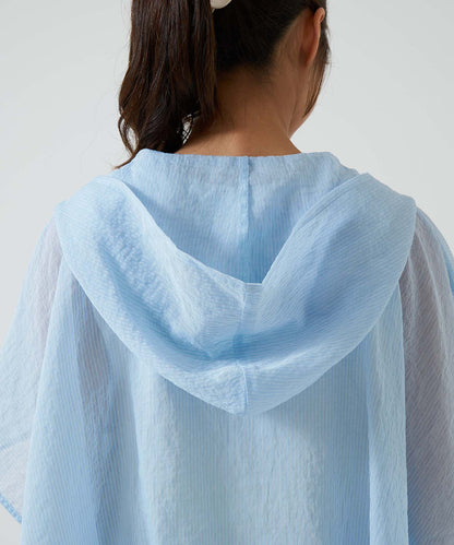 ★《Scheduled to arrive April 27》Hood multi-button sheer short-sleeve shirt