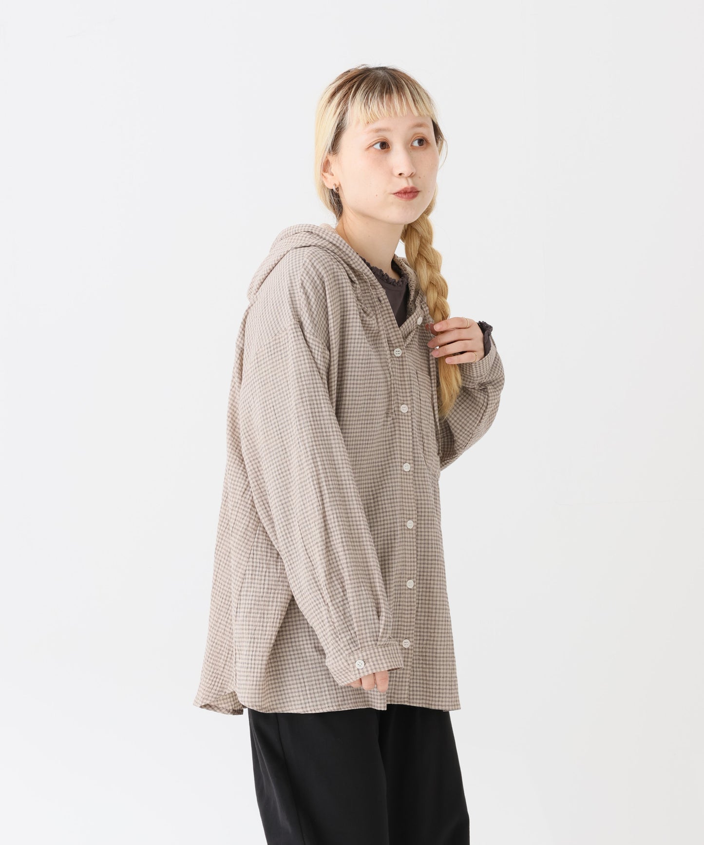 チェックベージュ / 154cm / FREE
