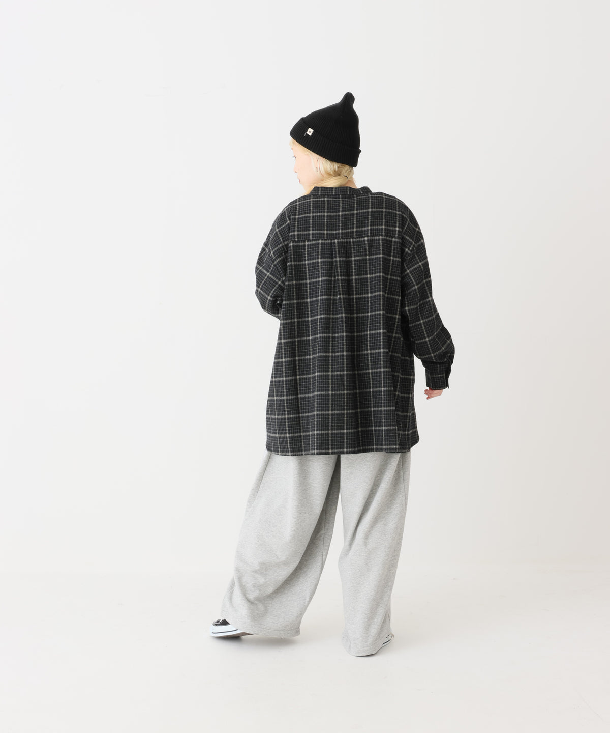 チェックブラック / 154cm / FREE