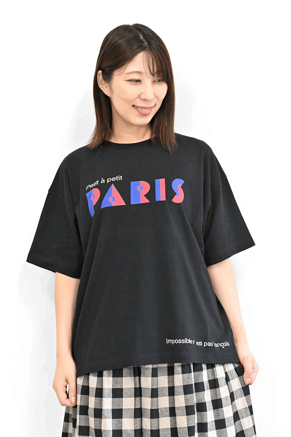 ≪OUTLET SALE≫PARISプリント刺繍TEE