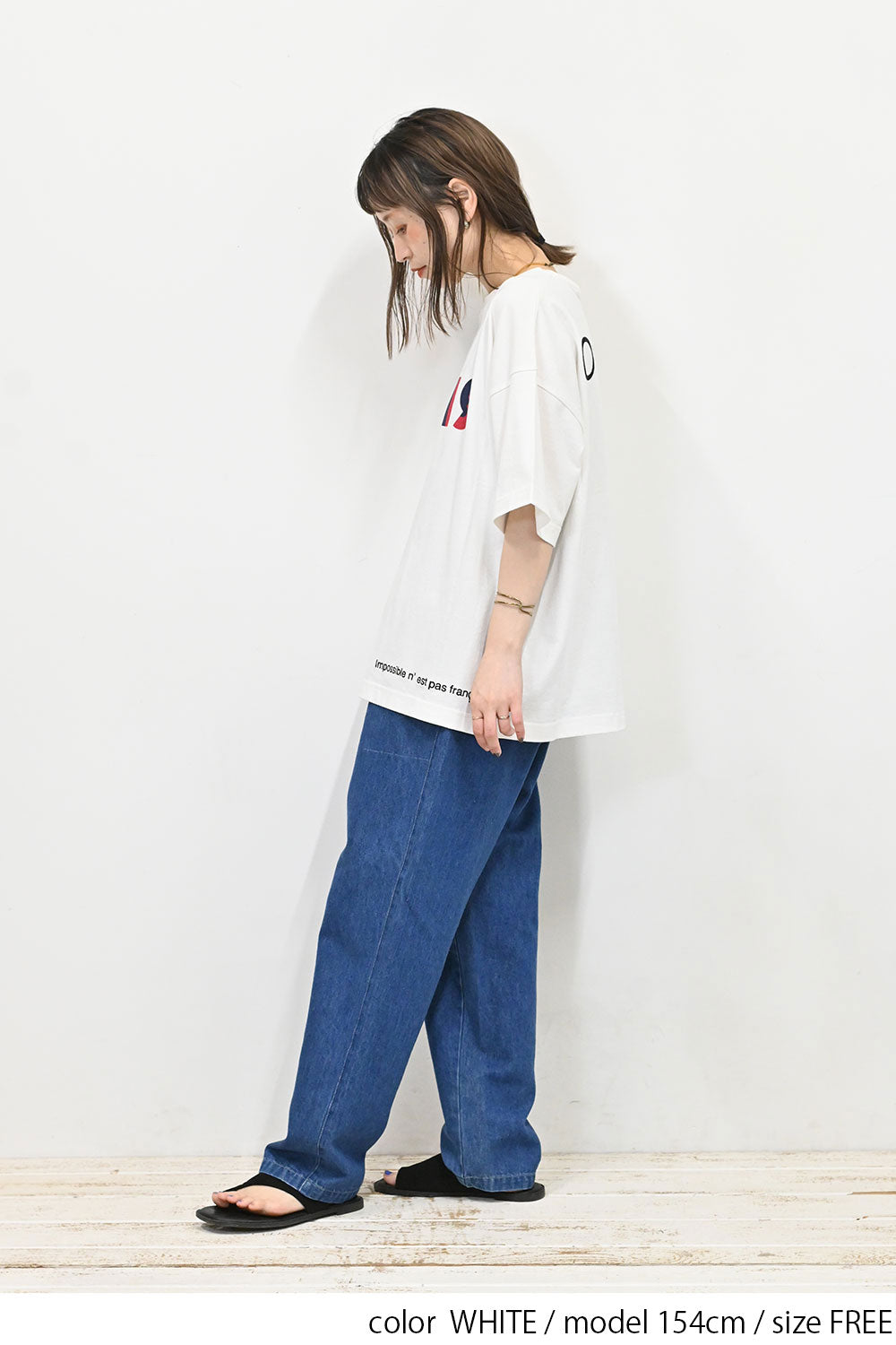 ≪OUTLET SALE≫PARISプリント刺繍TEE