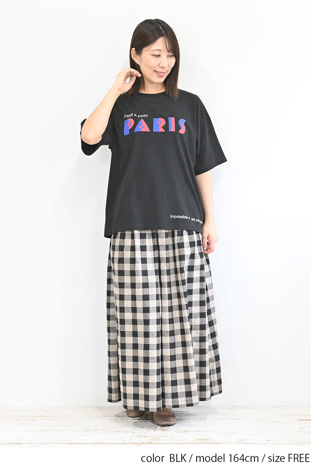 ≪OUTLET SALE≫PARISプリント刺繍TEE
