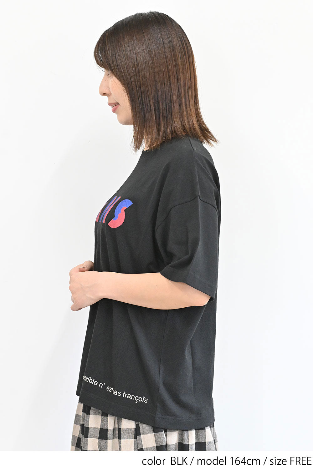 ≪OUTLET SALE≫PARISプリント刺繍TEE