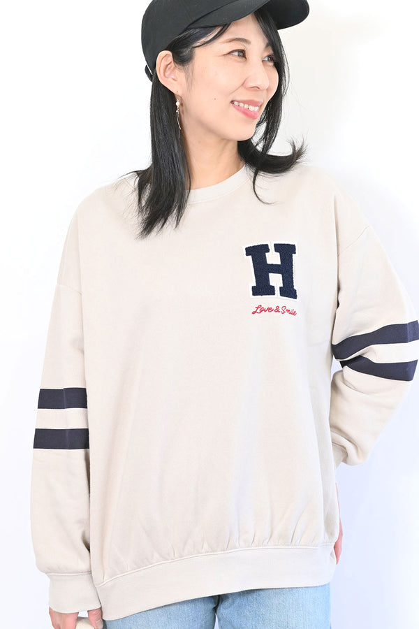 ≪SALE≫Lettered Style Relaxed Pullover