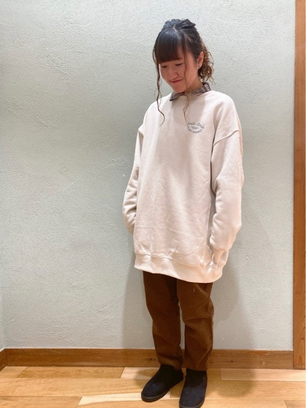 ヘリンボン起毛BIGシャツ