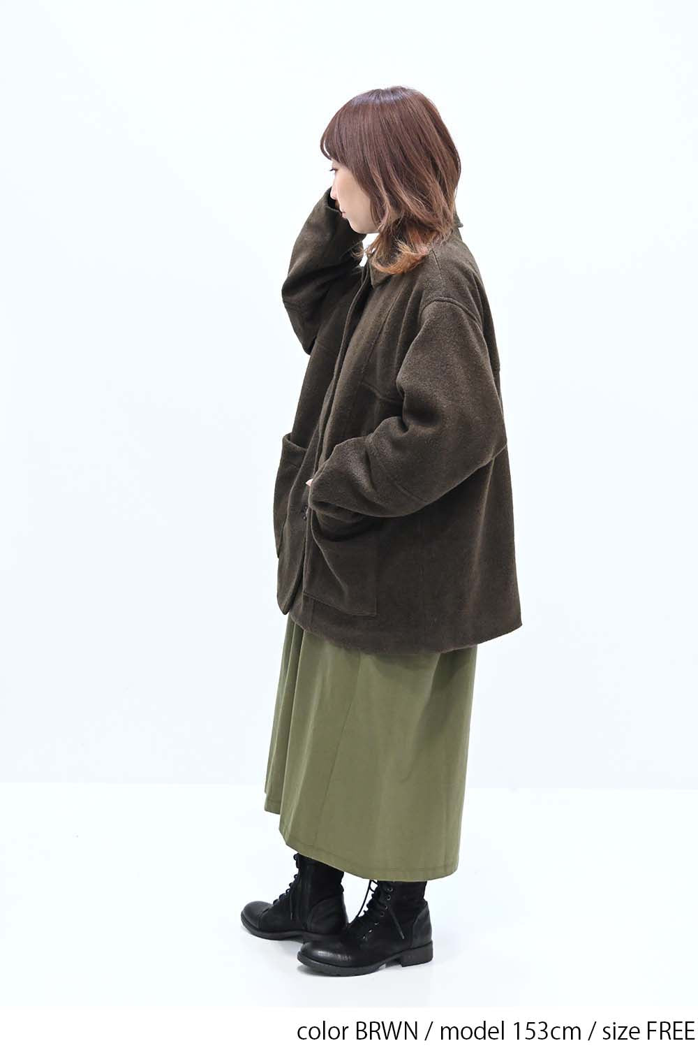 45R 縮絨ニットのカバーオール 45R（フォーティファイブアール）の「縮絨ニットのカバーオール