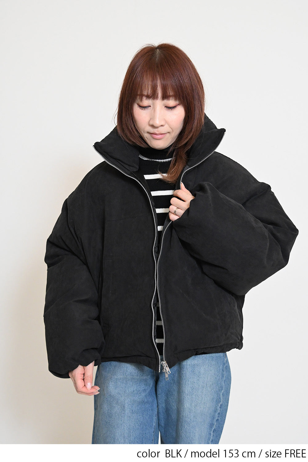 ≪SALE≫Padded Stand Collar Short Jacket