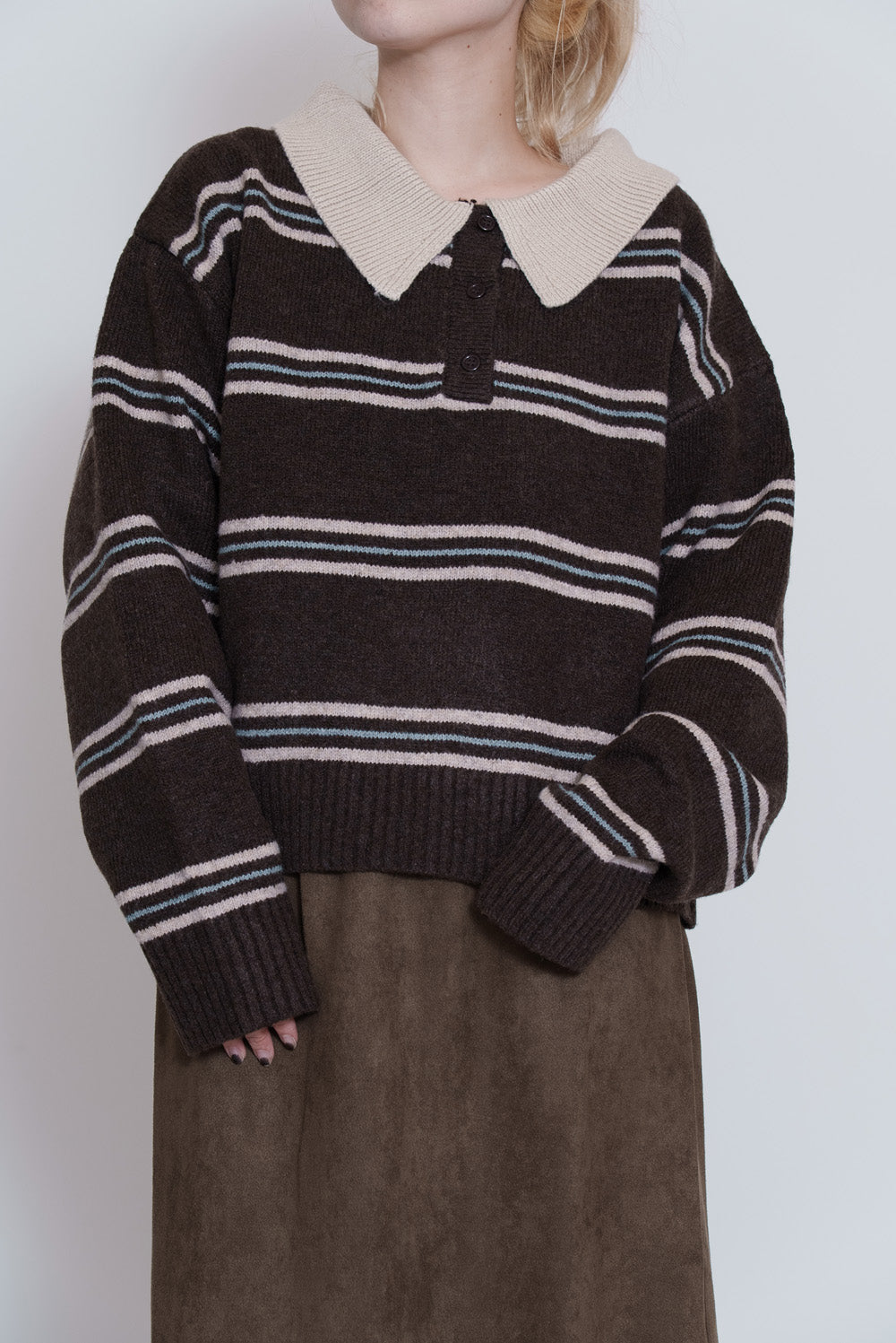 ≪SALE≫Knit Polo Pullover
